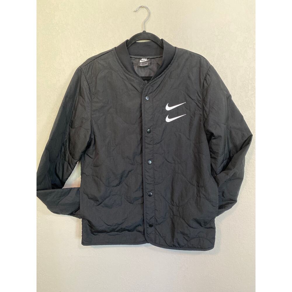 Nike Sportswear Limited Edition Double Swoosh Quilted Black Jacket Size S